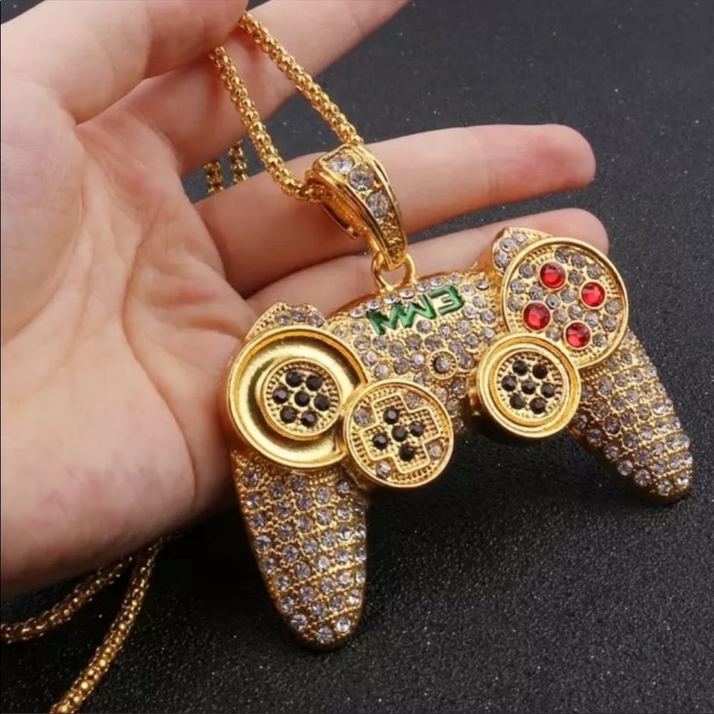 NEW MEN CONTROL GAMING  CUBAN ROPE NECKLACE